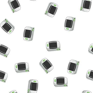 Pattern accuracy pulse oximeter cartoon vector Illustrazione stock