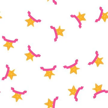 Pattern achievement star badge cartoon vector イラスト素材