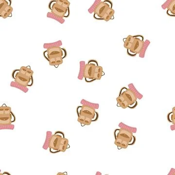 Pattern active hiking backpack cartoon vector 库存插图