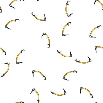 Pattern active piolet ice tool cartoon vector Stock Illustration