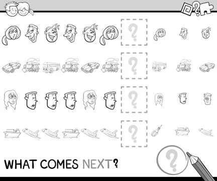 Pattern activity coloring page Illustrazione stock