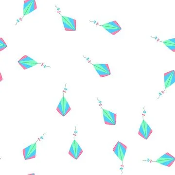 Pattern activity kite cartoon vector Stock Illustration