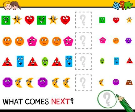 Pattern activity with shapes Stockillustratie