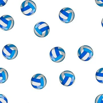 Pattern activity volleyball ball cartoon vector Stock Illustration