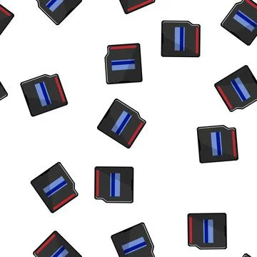 Pattern adapter minisd card cartoon vector Stock Illustration
