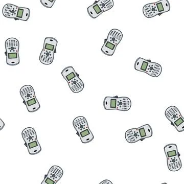 Pattern adhesive label printer cartoon vector Stock Illustration
