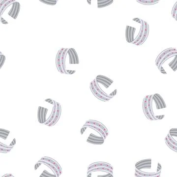 Pattern adjustable bracelet silver cartoon vector Stock Illustration