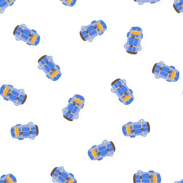 Pattern adventure backpack camp cartoon vector 库存插图
