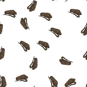Pattern adventure backpack camp cartoon vector Illustrazione stock