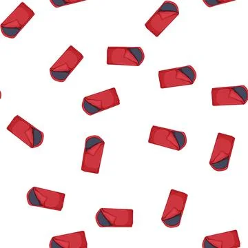 Pattern adventure bag sleeping color icon vector 库存插图