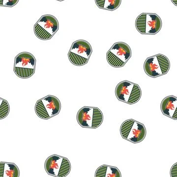 Pattern adventure retro bonfire badge cartoon vector Stock Illustration