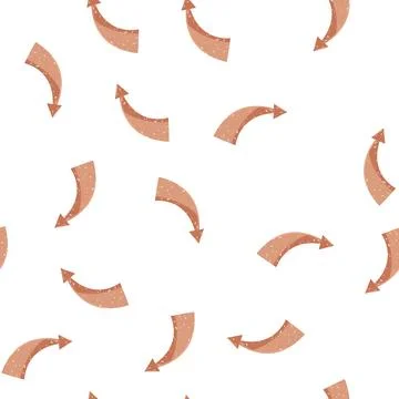 Pattern aesthetic retro arrow banner cartoon vector Illustrazione stock