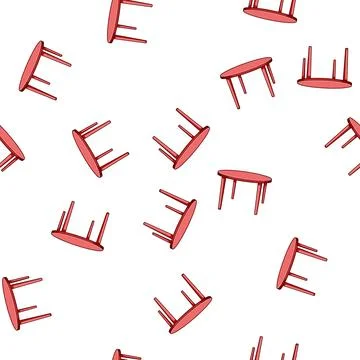 Pattern affordable plastic table cartoon vector Stock Illustration