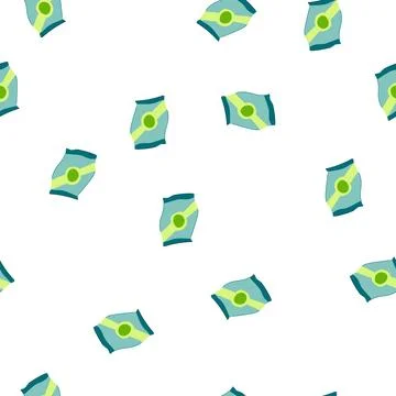 Pattern age snack pack cartoon vector Stockillustratie
