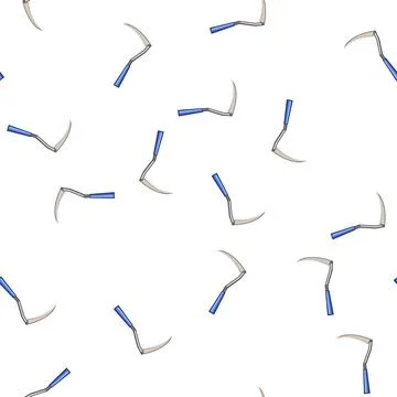 Pattern agriculture scythe cartoon vector イラスト素材