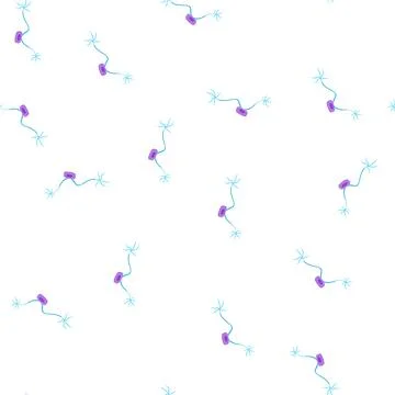 Pattern ai neurons cartoon vector Stockillustratie
