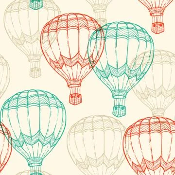 Pattern with air balloons Stock Illustration