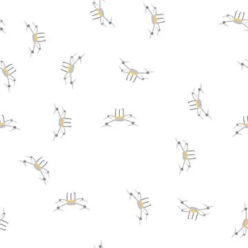 Pattern air delivery drone cartoon vector Illustrazione stock
