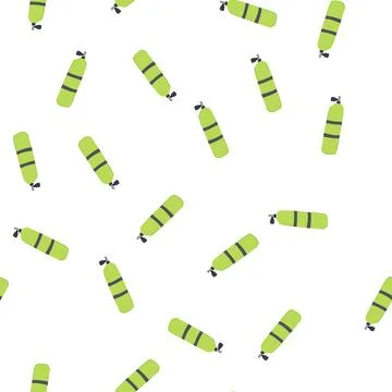 Pattern air diving cylinder cartoon vector Stock Illustration