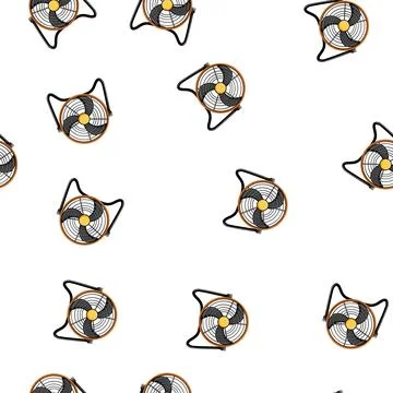 Pattern air electric fan cartoon vector Stock Illustration