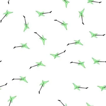 Pattern air electric guitar cartoon vector Stock Illustration