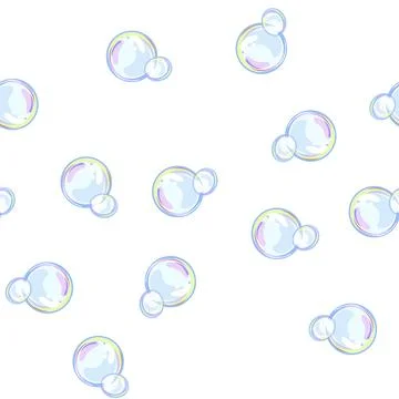 Pattern air soap bubbles cartoon vector 스톡 일러스트