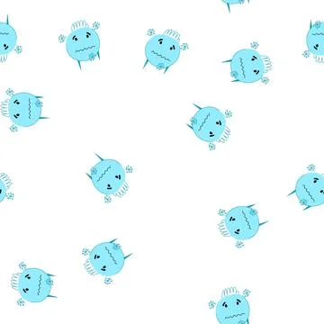 Pattern al comic face cartoon vector Illustrazione stock