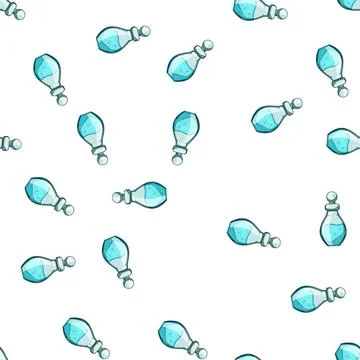 Pattern alchemist potion bottle cartoon vector Stock Illustration