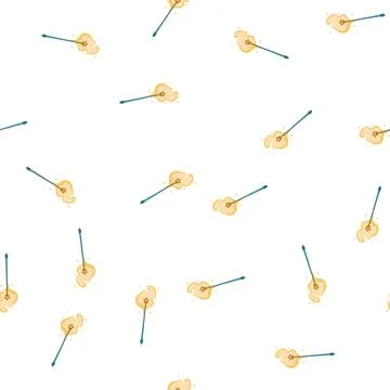Pattern alchemy magic stick cartoon vector Stock Illustration