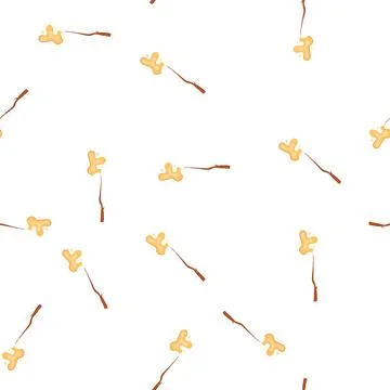 Pattern alchemy magic stick cartoon vector Stock Illustration