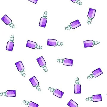 Pattern alchemy potion bottle cartoon vector Stock Illustration