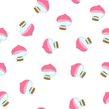 Pattern alchemy potion bottle cartoon vector Stock Illustration