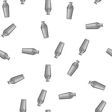Pattern alcohol cocktail shaker cartoon vector Stock Illustration
