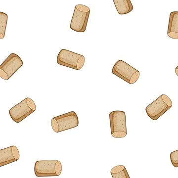 Pattern alcohol wine cork bottle cartoon vector Stock Illustration