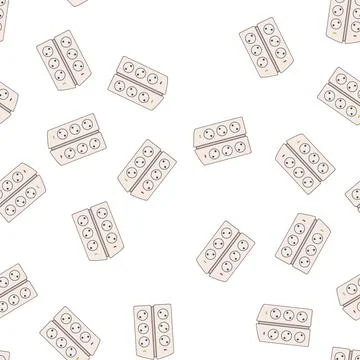Pattern alexa power strip smart cartoon vector イラスト素材