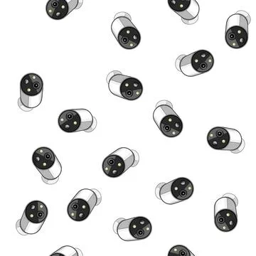 Pattern algorithm facial recognition camera cartoon vector Stock Illustration
