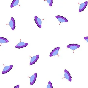 Pattern alien ufo ship cartoon vector Illustrazione stock