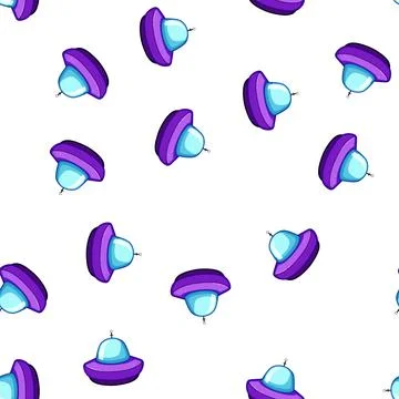 Pattern alien ufo ship cartoon vector Illustrazione stock