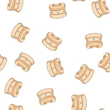 Pattern alignment cervical neck collar cartoon vector Stock Illustration