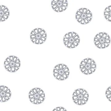 Pattern alloy wheel flat design graphic representing automotive part Illustrazione stock