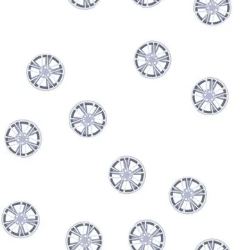 Pattern alloy wheel vehicle part automotive design concept Stock Illustration