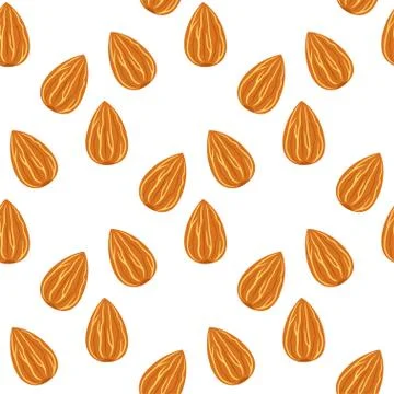 Pattern with almonds Stock Illustration