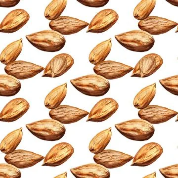 Pattern with almonds Stock Illustration