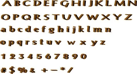 Pattern alphabet set vector, outline, pattern, number Stock Illustration