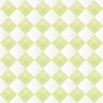 Pattern with alternating diamonds white and green Stock Illustration