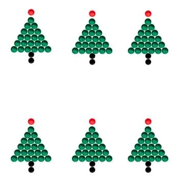 Pattern. alternative Christmas tree made of plastic caps from plastic bottles. Fotos de archivo