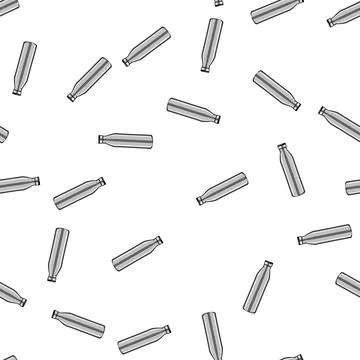 Pattern aluminum stainless bottle cartoon vector Stock Illustration