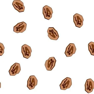Pattern amber fossil cartoon vector Stock Illustration