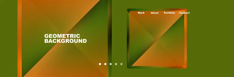 A pattern of amber rectangles and green triangles on a grassy background Stock Illustration