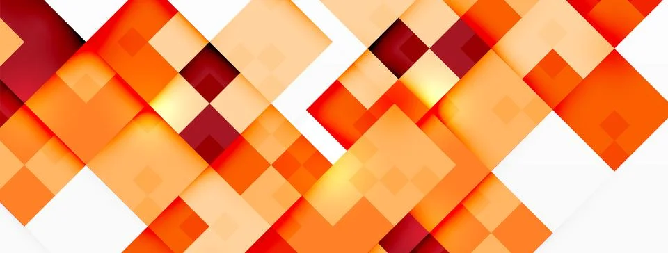 A pattern of amber squares on pink flooring, against a white background Stock Illustration